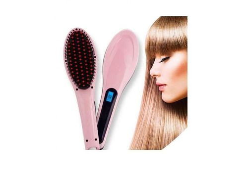 Brosse lissante Magique électrique - Rose au meilleur prix au Maroc