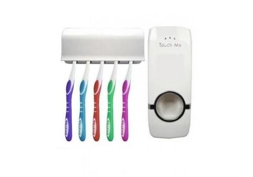 Distributeur Automatique Dentifrice avec Porte Brosse à Dent Collé au Mur au meilleur prix au Maroc