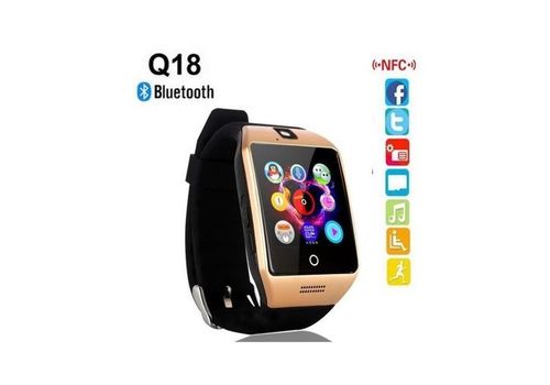 Montre connectée SMART Watch Q18 Ecran tactile 1.54" Bluetooth, Carte Sim - Gold au meilleur prix au Maroc