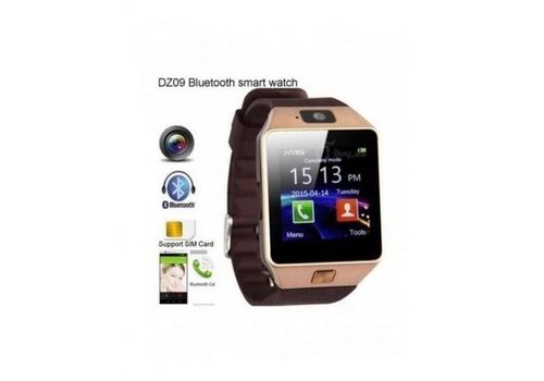 SMART Watch Montre Bluetooth & Carte SIM - Gold au meilleur prix au Maroc
