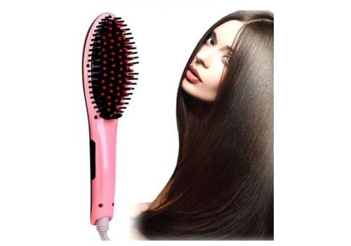 Brosse lissante Magique électrique - Rose au meilleur prix au Maroc
