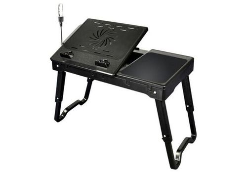Table de PC Portable Réglable avec Ventilateur de Refroidissement Intégré usb - Noir au meilleur prix au Maroc