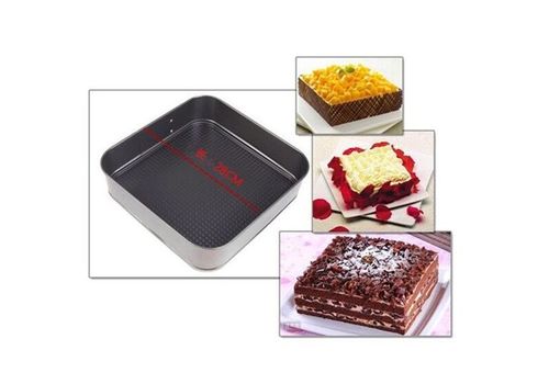 Nouveau 3 Non Bâton Gâteau Pan de Cuisson au four Plateau Boîtes Chaleur Carré Rond Ensemble au meilleur prix au Maroc