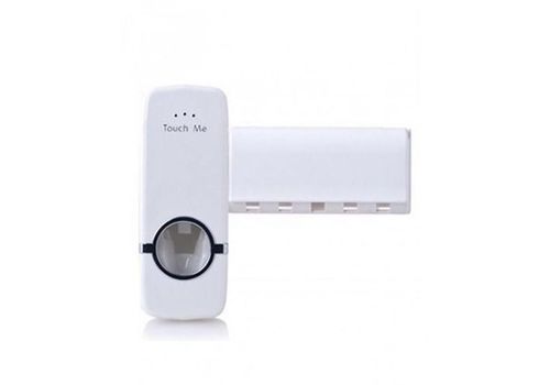 Distributeur Automatique Dentifrice avec Porte Brosse à Dent Collé au Mur au meilleur prix au Maroc