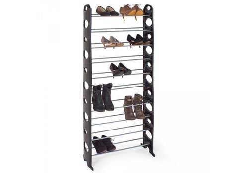 simple empilable 10 étages 30 Paire de chaussures debout Étagère à chaussures en métal chromé au meilleur prix au Maroc