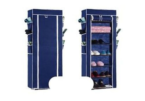 Armoire à Chaussures 7 étages  - Bleu marine au meilleur prix au Maroc