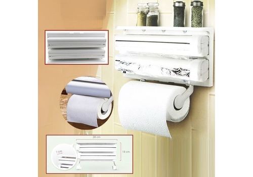 Distributeur de Film Alimentaire Papier Serviette et Feuilles d'aluminium 3 en 1 au meilleur prix au Maroc