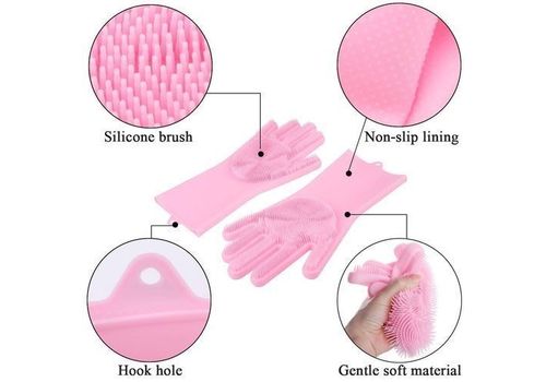 Gant Vaisselle Magique Nettoyant Gants D'Épurateur Brosse - Paire (2 pièces) au meilleur prix au Maroc