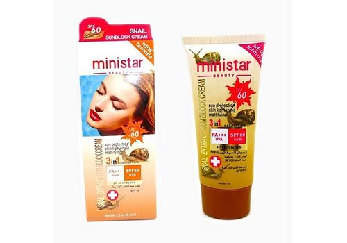 MINISTAR Ecran solaire extra Snail Sunblock cream 60 ML au meilleur prix au Maroc