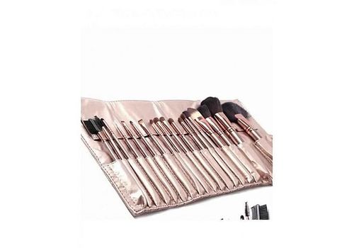 SUPER Kit Pro 24 Pinceaux pour maquillage + Pochette DORE au meilleur prix au Maroc