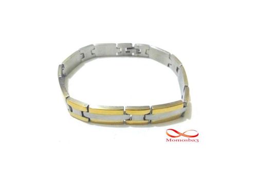 Bracelet En Acier Inoxydable - Argent & DORE au meilleur prix au Maroc