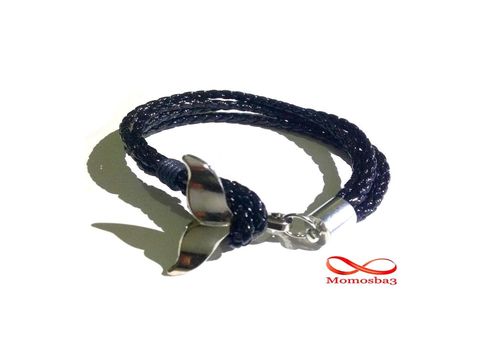 Bracelet Fishtail Cuir + Fermoir En Acier Inoxydable au meilleur prix au Maroc