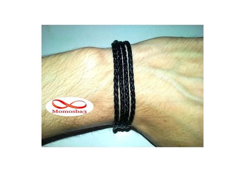 Bracelet Fishtail Cuir + Fermoir En Acier Inoxydable au meilleur prix au Maroc