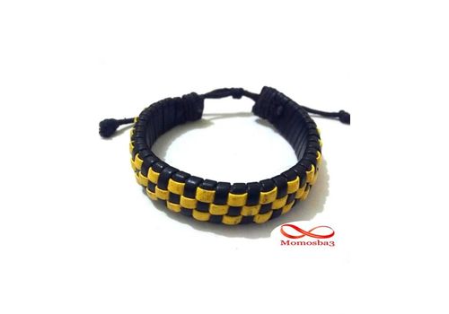 Bracelet Skye Noir JAUNE - Fil Réglable au meilleur prix au Maroc