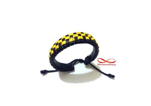 Bracelet Skye Noir JAUNE - Fil Réglable au meilleur prix au Maroc