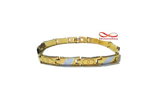 Bracelet En Acier Inoxydable Argenté + DORE Unisex Réglable au meilleur prix au Maroc