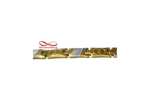 Bracelet En Acier Inoxydable Argenté + DORE Unisex Réglable au meilleur prix au Maroc