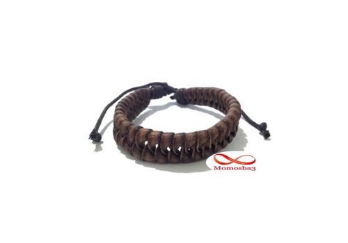 Bracelet Cuir MARRON Pour Homme Réglale au meilleur prix au Maroc