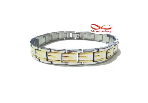 Bracelet En Acier Inoxydable Et Plaqué Or - Argenté + DORE au meilleur prix au Maroc