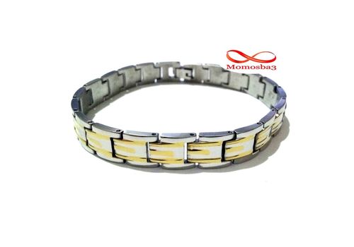 Bracelet En Acier Inoxydable Et Plaqué Or - Argenté + DORE au meilleur prix au Maroc