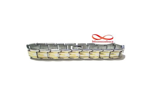 Bracelet En Acier Inoxydable Et Plaqué Or - Argenté + DORE au meilleur prix au Maroc