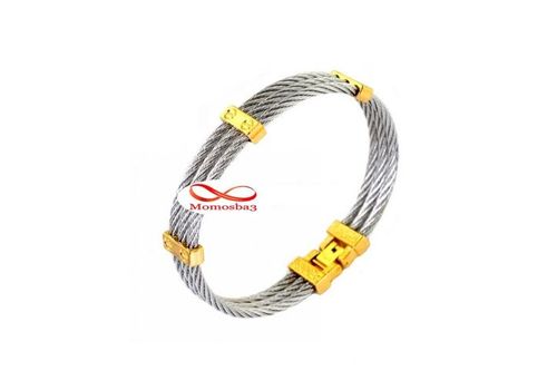 Bracelet En Acier Inoxydable Argenté + DORE au meilleur prix au Maroc