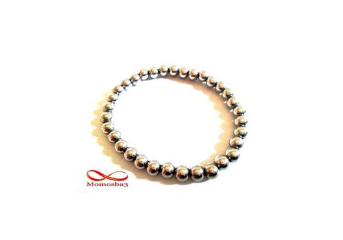 Bracelet Maille Boule En Acier Inoxydable Unisex au meilleur prix au Maroc
