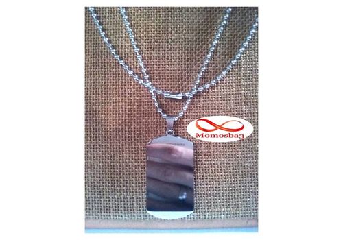 Chaine maille boule + Plaque militaire - Acier inoxydable au meilleur prix au Maroc