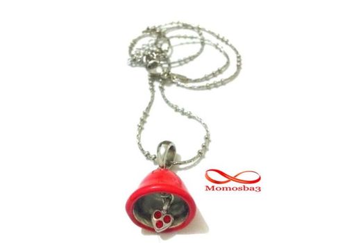 Chaine Pour Femme Avec Pendentif Cloche ROUGE Avec Coeur au meilleur prix au Maroc