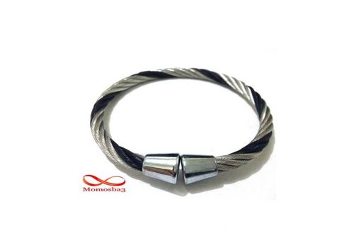 Bracelet Unisex En Acier Inoxydable Argenté - Noir au meilleur prix au Maroc