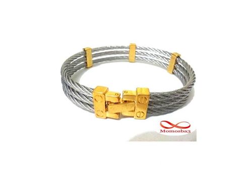Bracelet En Acier Inoxydable Argenté + DORE au meilleur prix au Maroc