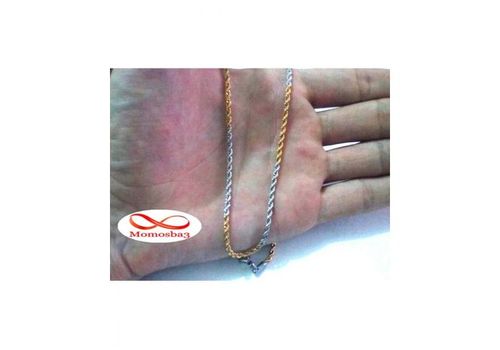 Chaîne En Acier Inoxydable + Plaqué OR JAUNE Torsadé Unisex au meilleur prix au Maroc