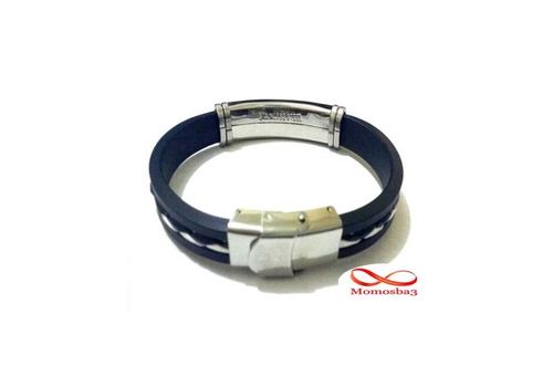 Bracelet En Acier Inoxydable Et Silicone + Cuir (Réglable) au meilleur prix au Maroc