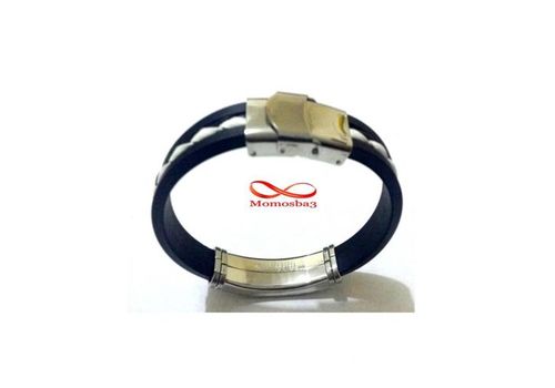 Bracelet En Acier Inoxydable Et Silicone + Cuir (Réglable) au meilleur prix au Maroc