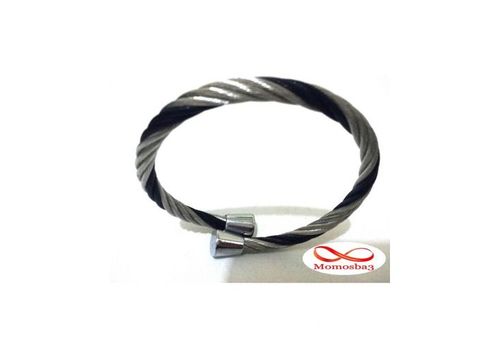 Bracelet Unisex En Acier Inoxydable Argenté - Noir au meilleur prix au Maroc