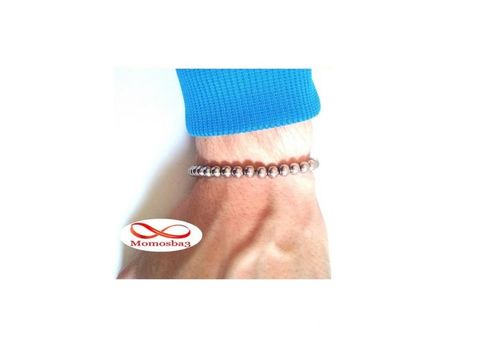 Bracelet Maille Boule En Acier Inoxydable Unisex au meilleur prix au Maroc