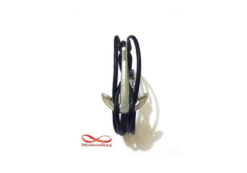 Bracelet Ancre Cuir MARRON + Fermoir Acier Inoxydable (Réglable) au meilleur prix au Maroc