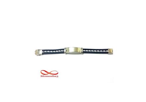 Bracelet En Acier Inoxydable Et Silicone + Cuir (Réglable) au meilleur prix au Maroc