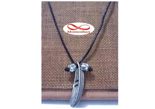 Collier MARRON Réglable Avec Pendentif Plume - Unisex au meilleur prix au Maroc