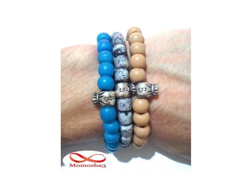 Agate Pierre Avec Pendentif Dollar Argenté Unisex - Ajustable au meilleur prix au Maroc