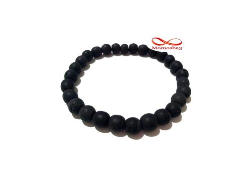 Agate Pierre Noir Mat Unisex au meilleur prix au Maroc