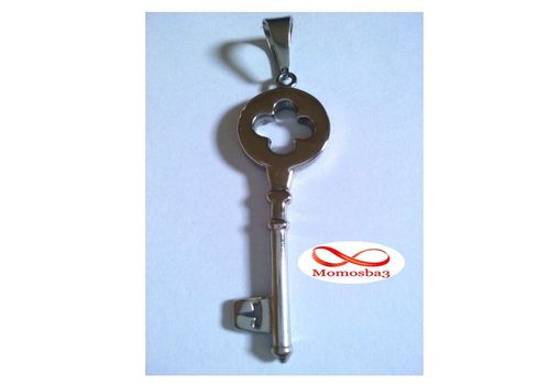 Pendentif Clé Avec Pierres En Acier Inoxydable Argenté au meilleur prix au Maroc