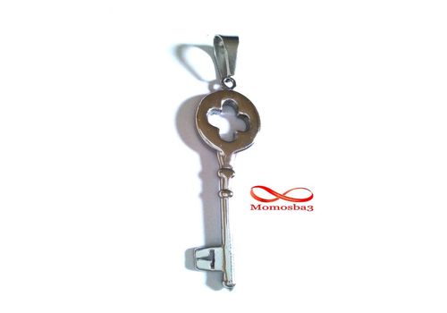 Pendentif Clé Avec Pierres En Acier Inoxydable Argenté au meilleur prix au Maroc