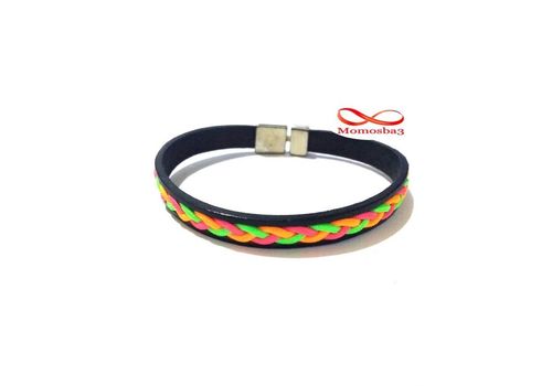 Bracelet silicone avec ligne mince multicolor - Unisex au meilleur prix au Maroc