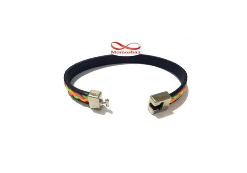 Bracelet silicone avec ligne mince multicolor - Unisex au meilleur prix au Maroc