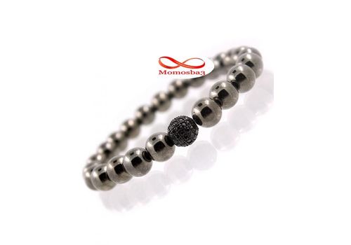 Agate Boulles Cuivre + Cristal Noir Unisex au meilleur prix au Maroc