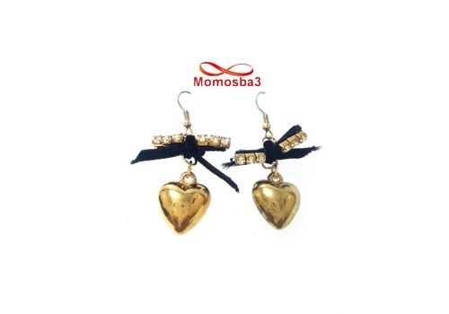 Boucles D’oreilles Pendentif Coeur - DORE au meilleur prix au Maroc