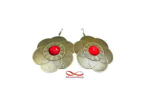 Boucles D’oreilles - BRONZE et ROUGE au meilleur prix au Maroc