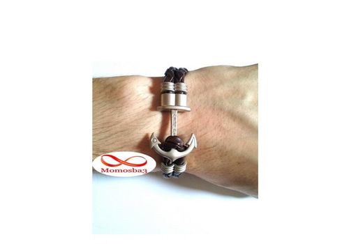 Bracelet Ancre Chaîne de Main en Cuir MARRON Unisex au meilleur prix au Maroc