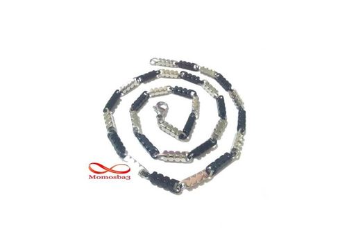 Chaîne En Acier Inoxydable Argenté + Noir au meilleur prix au Maroc